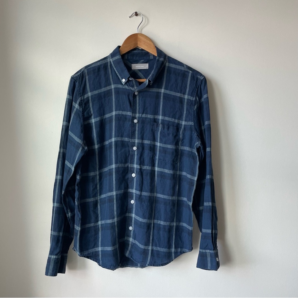 Everlane The Classic Shirt in Linen Plaid